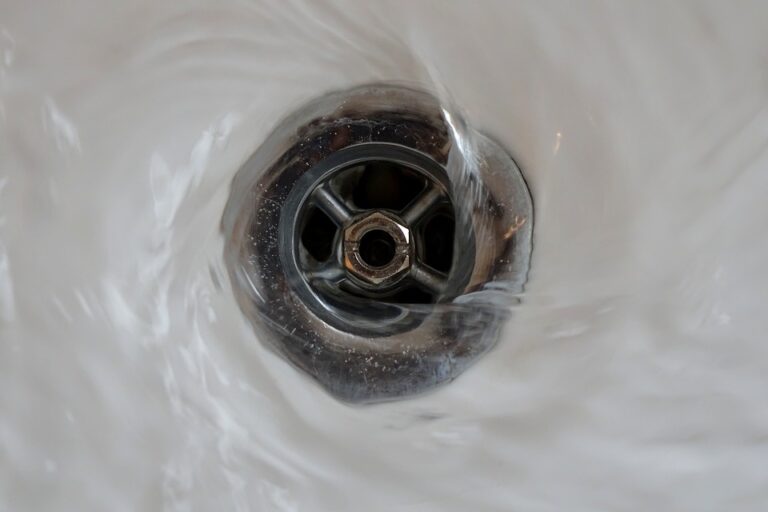 Water-swirling-down-a-sink-drain