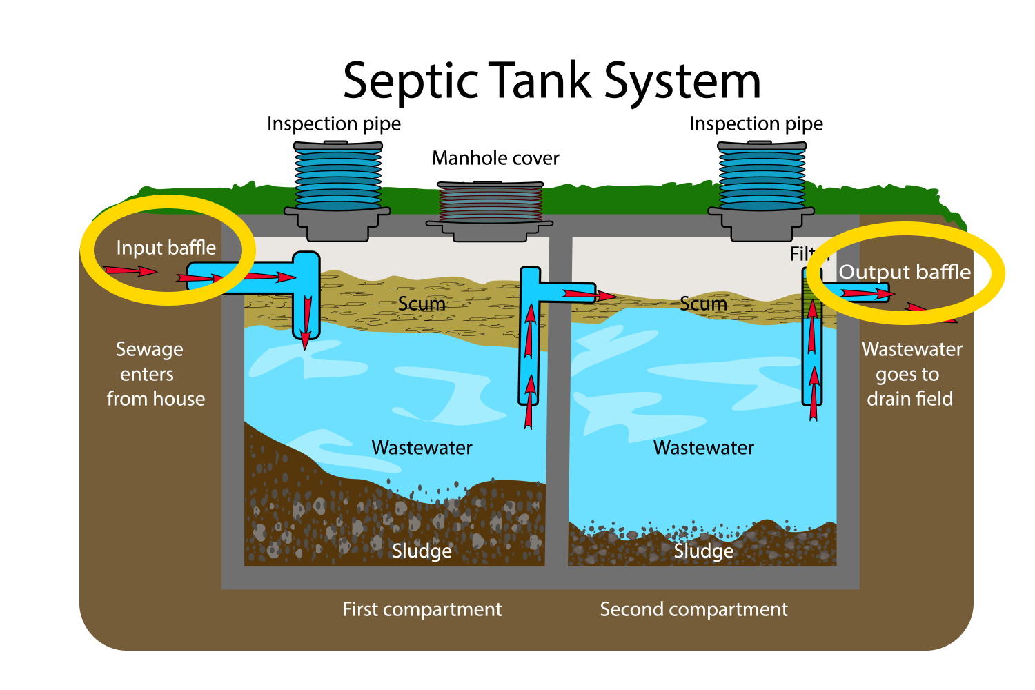 septic tank system explainer chart