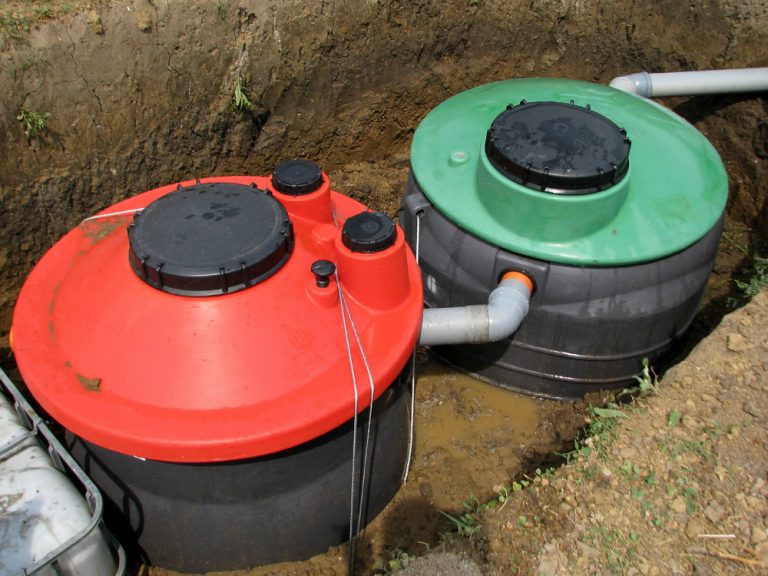 Septic system installation in rural area